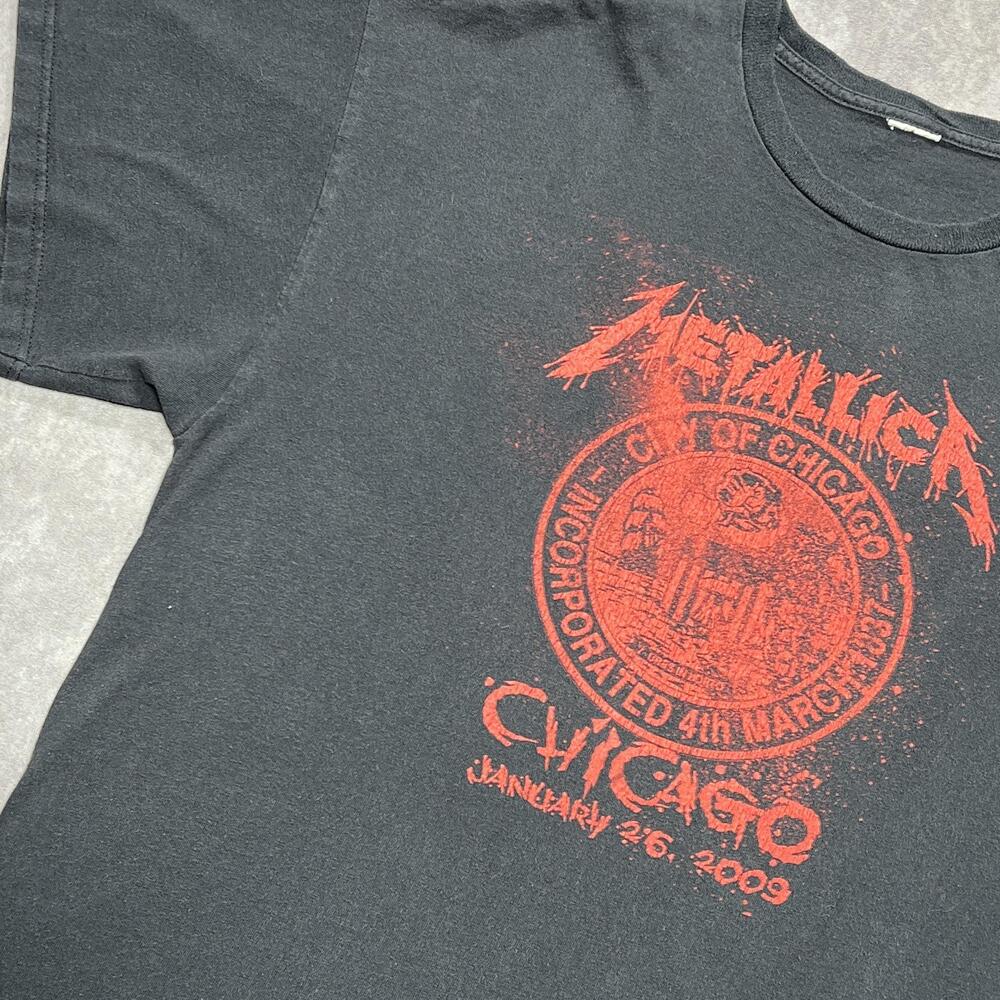 Metallica Show Your Scars Shirt Mens XL Black Chicago 2009 Concert Tour Rock Tee